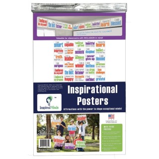 Inspired Minds Card Stock Posters, Set of 30, English