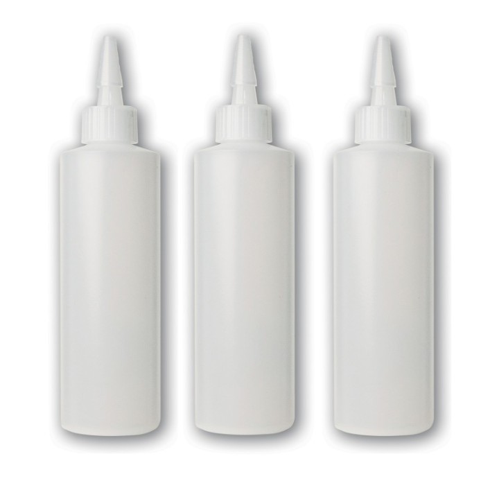 Jacquard Plastic Squeeze Applicator Bottle, 8 oz, Pack of 3