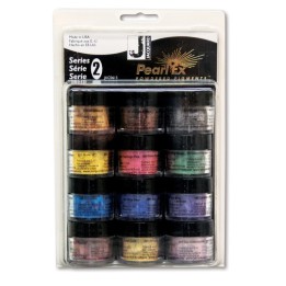 Jacquard Pearl-Ex Pigments, Series 2, Set of 12 (3 g jars)