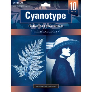 Jacquard Pretreated Cyanotype Fabric Sheets, 8.5" X 11", Pack of 10