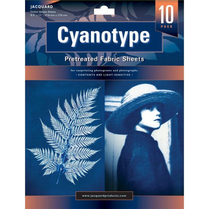 Jacquard Pretreated Cyanotype Fabric Sheets, 8.5" X 11", Pack of 10