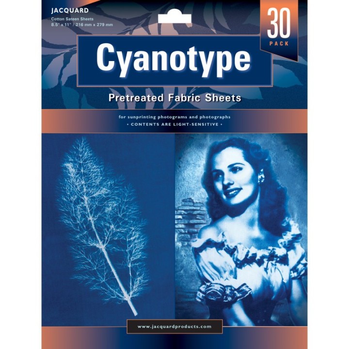 Jacquard Pretreated Cyanotype Fabric Sheets, 8.5" X 11", Pack of 30