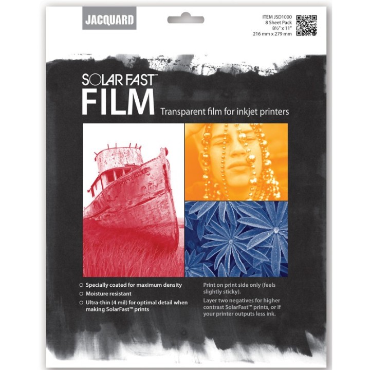 Jacquard SolarFast Film, 8.5" x 11", 8 Sheet Pack