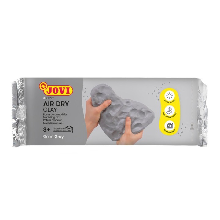 JOVI Air Dry Clay, Grey, 1.1lb Bar