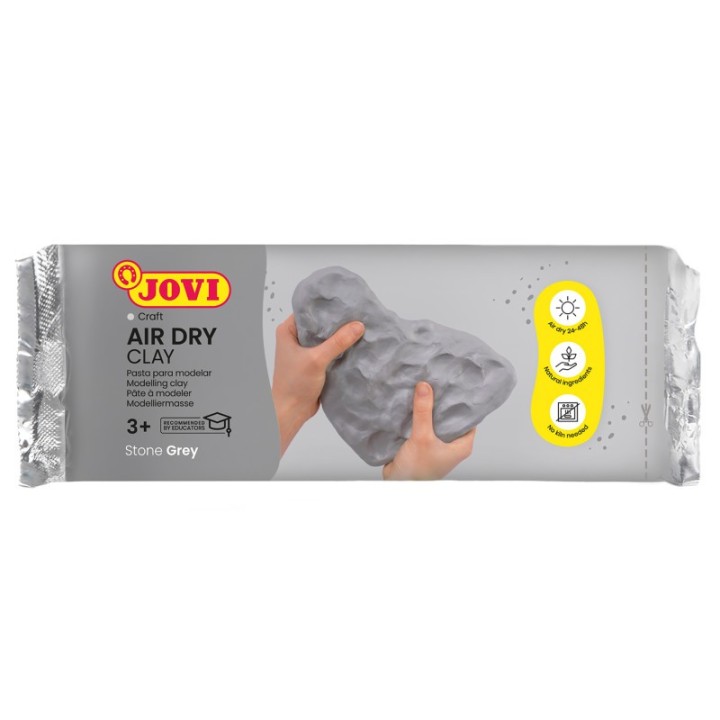 JOVI Air Dry Clay, Grey, 2.2lb Bar
