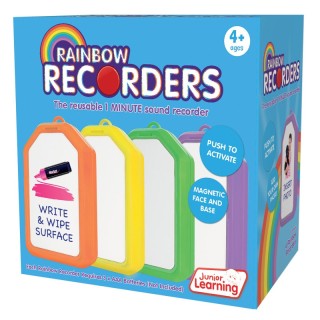 Junior Learning® Magnetic Rainbow Recorders, Set of 4