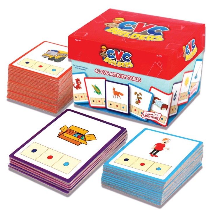 Junior Learning® CVC Builders Activity Cards, Set of 48