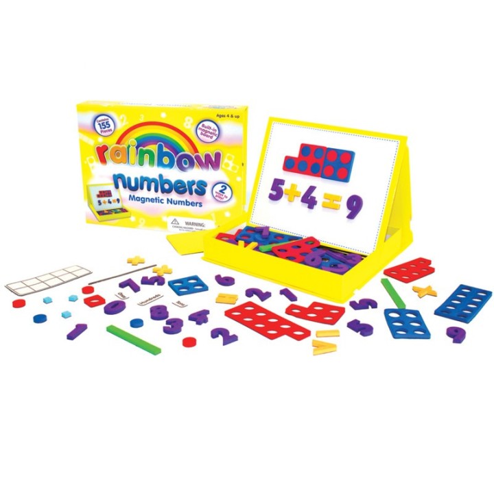 Junior Learning® Rainbow Numbers Magnetic Numbers, 155 Pieces