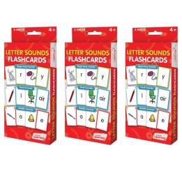 Junior Learning® Letter Sound Flashcards, 3 Sets Per Pack, 3 Packs