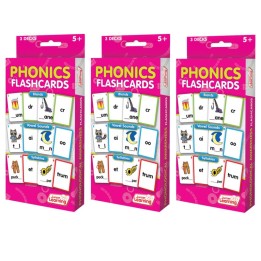 Junior Learning® Phonics Flashcards, 3 Sets Per Pack, 3 Packs
