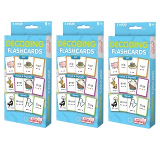 Junior Learning® Decoding Flashcards, 3 Sets Per Pack, 3 Packs