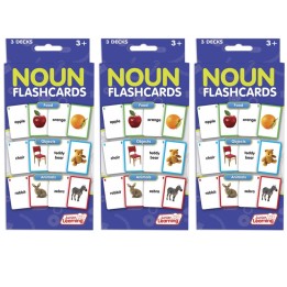 Junior Learning® Nouns Flashcards, 3 Decks Per Pack, 3 Packs