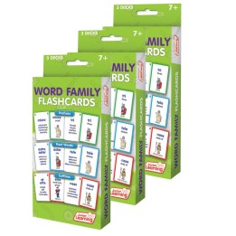 Junior Learning® Word Families Flash Cards, 3 Decks Per Pack, 3 Packs