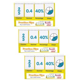 Junior Learning® Fractions Flips, Pack of 3