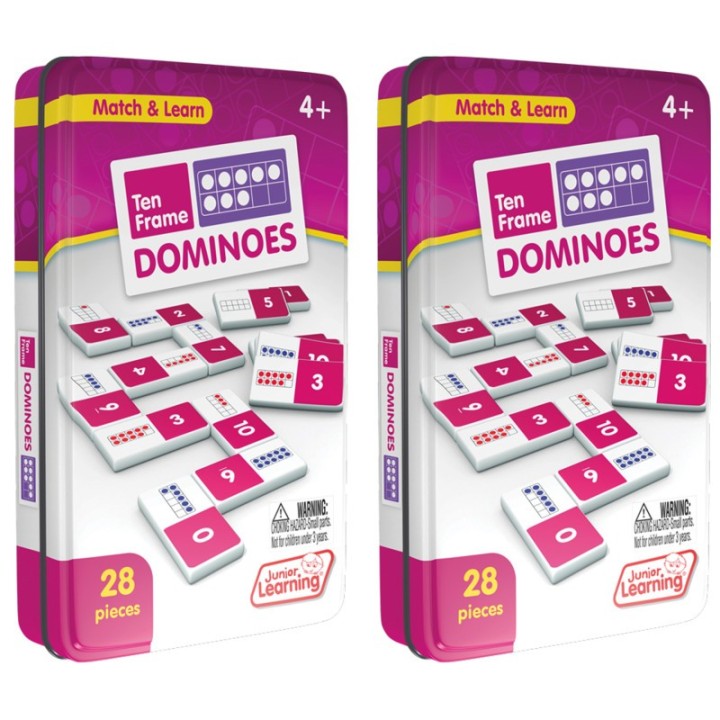 Junior Learning® Ten Frames Dominoes, 2 Sets