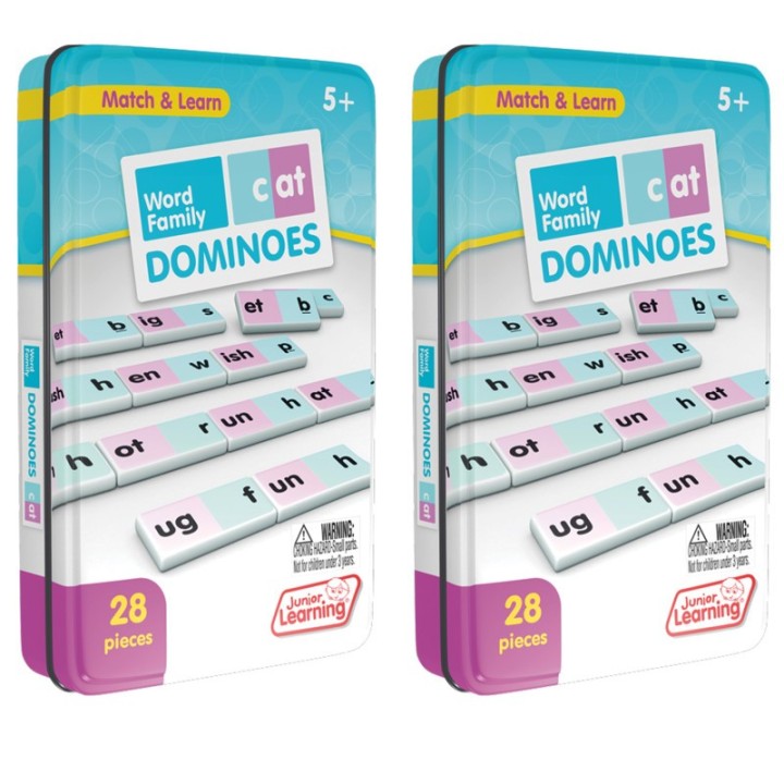 Junior Learning® Word Family Dominoes, 2 Sets
