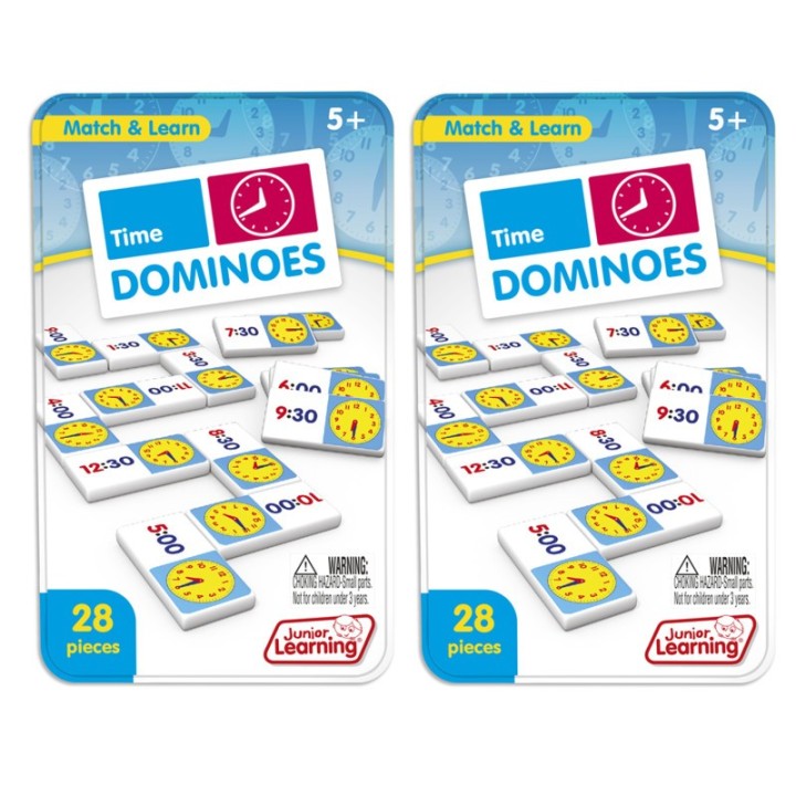 Junior Learning® Time Dominoes, 2 Sets
