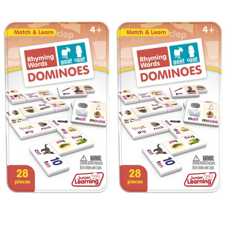 Junior Learning® Rhyming Words Dominoes, 2 Sets