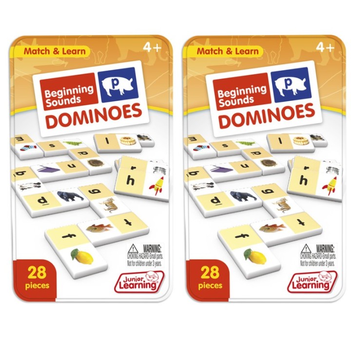 Junior Learning® Beginning Sounds Dominoes, 2 Sets