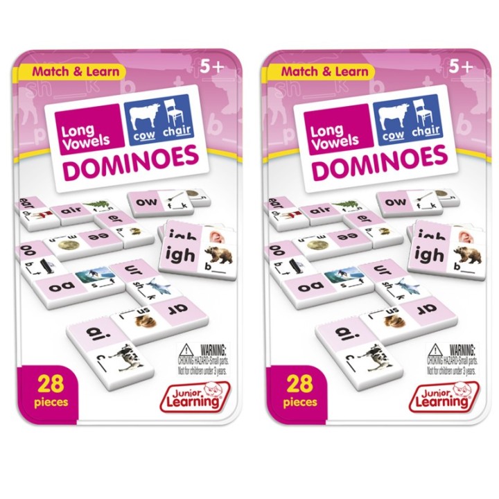 Junior Learning® Long Vowels Dominoes, 2 Sets