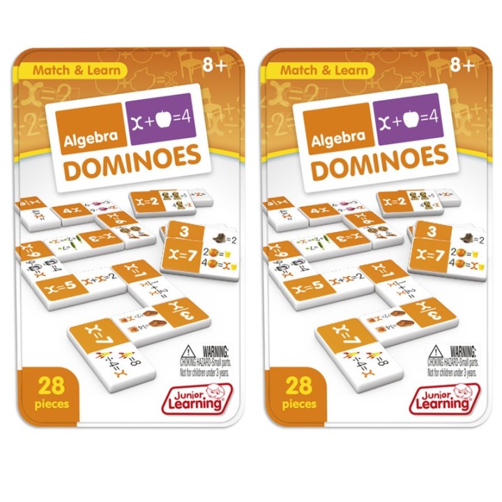 Junior Learning® Algebra Dominoes, 2 Sets