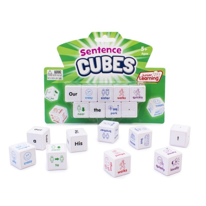 Junior Learning® Sentences Cubes, Set of 9