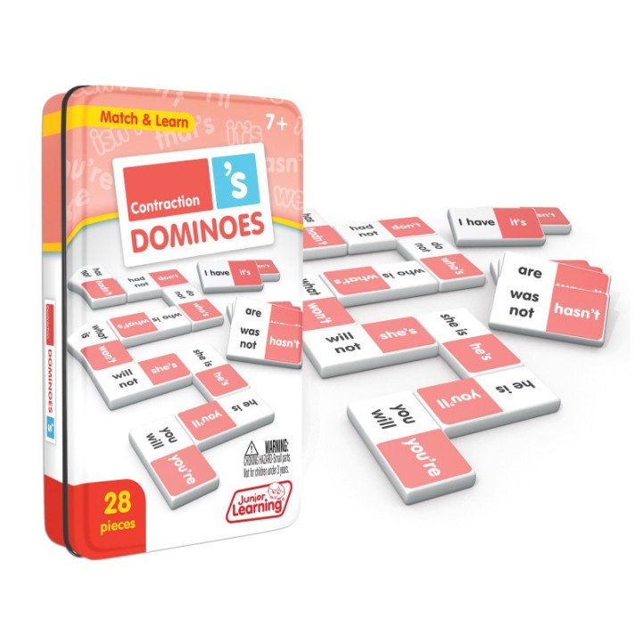 Junior Learning® Contraction Match & Learn Dominoes