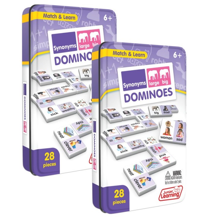 Junior Learning® Synonyms Match & Learn Dominoes, Pack of 2