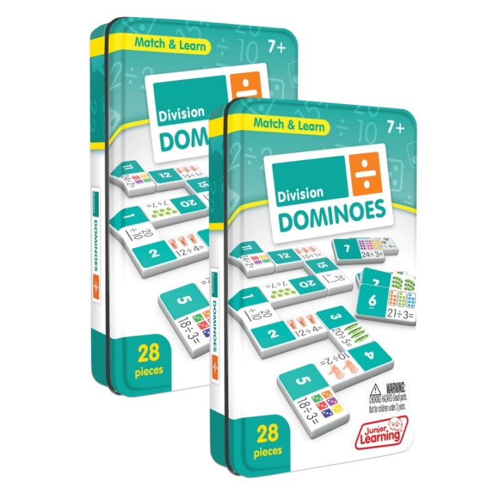 Junior Learning® Division Match & Learn Dominoes, Pack of 2