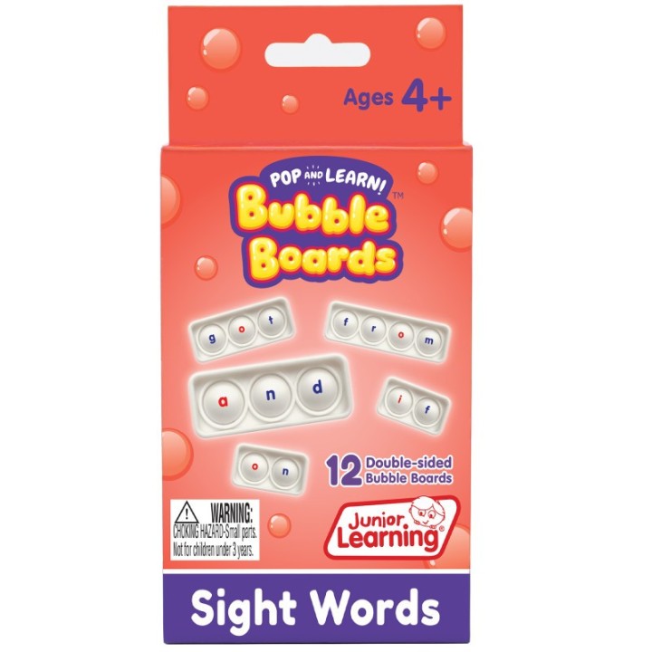 Junior Learning® Sight Word Bubble Boards, Set of 12