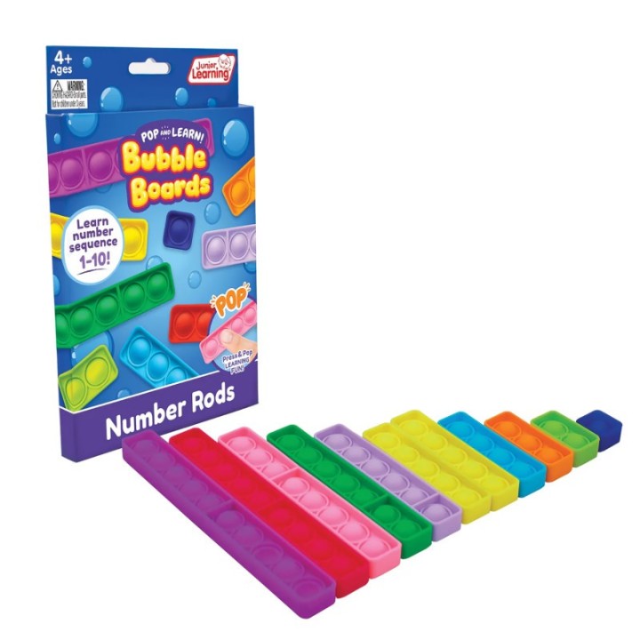 Junior Learning® Number Rod Bubble Boards, Set of 11