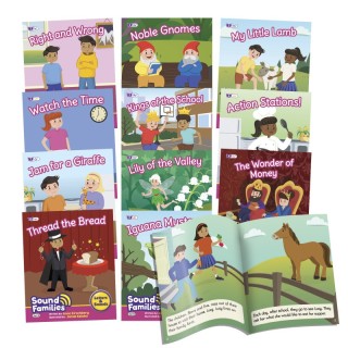 Beanstalk Books Sound Families Decodable Readers Consonants Fiction Phase 5.5, Set of 12