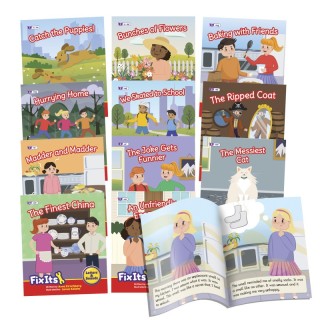 Beanstalk Books Fix Its Decodable Readers Suffixes Fiction Phase 6, Set of 12