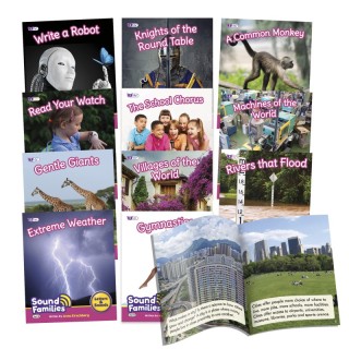 Beanstalk Books Sound Families Decodable Readers Consonants Non-Fiction Phase 5.5, Set of 12