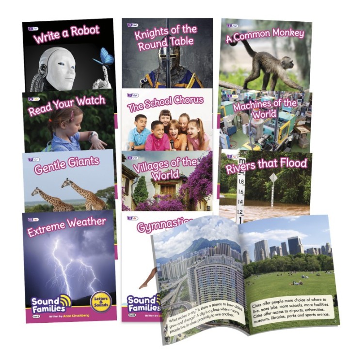 Beanstalk Books Sound Families Decodable Readers Consonants Non-Fiction Phase 5.5, Set of 12