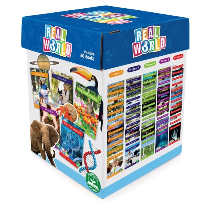 Beanstalk Books Decodable Readers, Real World Readers, 60 Books