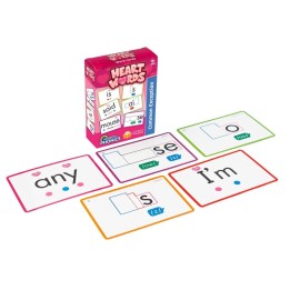 Junior Learning® Rainbow Phonics Heart Word Cards, Common Exception Words