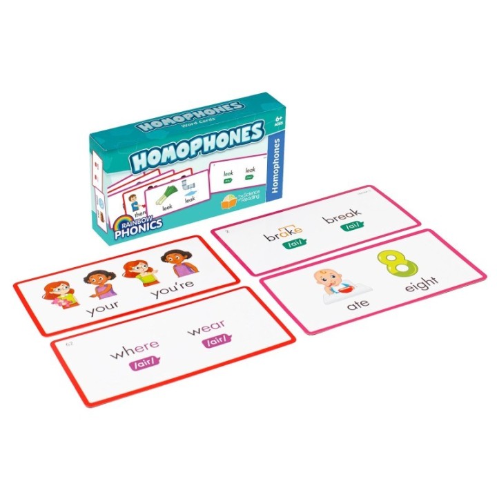 Junior Learning® Rainbow Phonics Homophones Cards