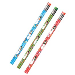 Moon Products Decorated Pencils, Assorted Holiday Snowmen, 12 Per Pack, 12 Packs