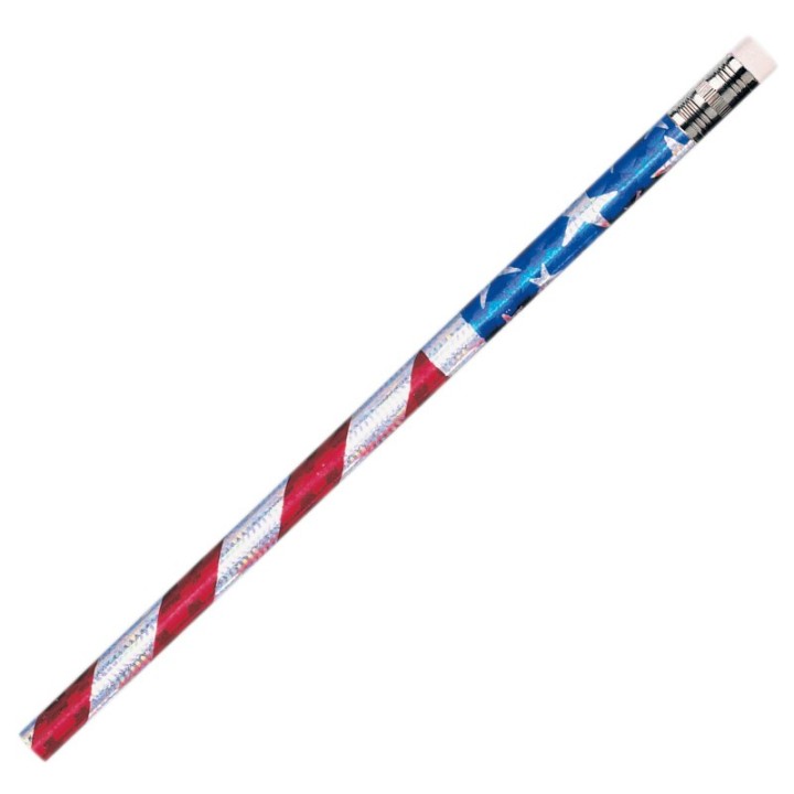 Moon Products Stars & Stripes Glitz Pencil, Pack of 144
