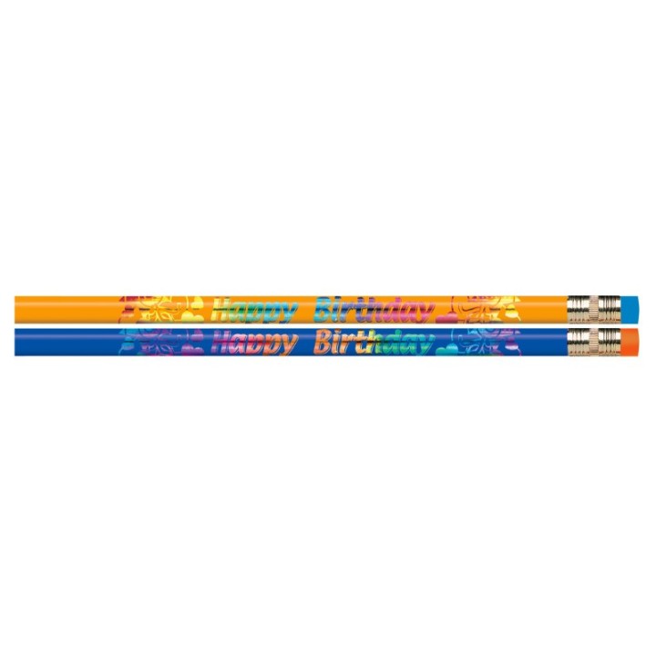 Moon Products Happy Birthday Pencils, Pack of 12