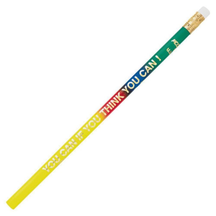 Moon Products "You Can If You Think You Can!" Pencils, 12 Per Pack, 12 Packs