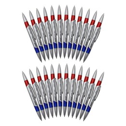 Moon Products Swirl Ink Pens, Red/Blue Combo, 12 Per Pack, 2 Packs