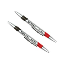 Moon Products Swirl Ink Pens, Red/Black Combo, 12 Per Pack, 2 Packs