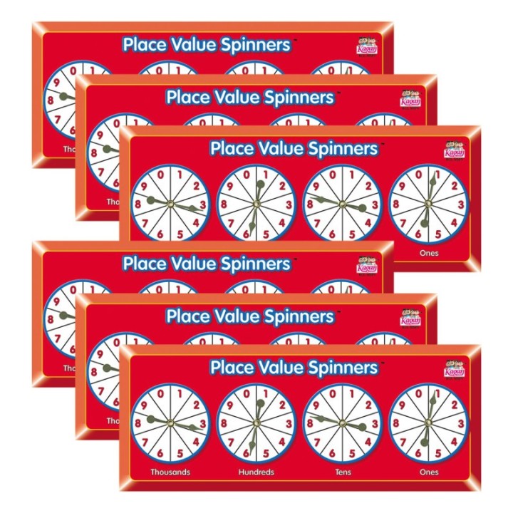 Kagan Publishing Place Value Spinners, Pack of 6