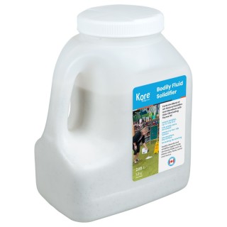 Kore Design Body Fluid Solidifier, Light Weight Absorbent, 4L Jug, White
