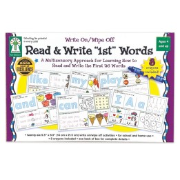 Carson Dellosa Education Write On/Wipe Off: Read and Write First Words Manipulative, Grade PK-2