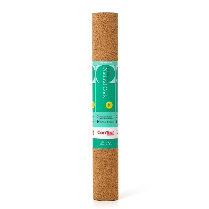 Con-Tact® Brand Adhesive Roll, Cork, 18" x 4'