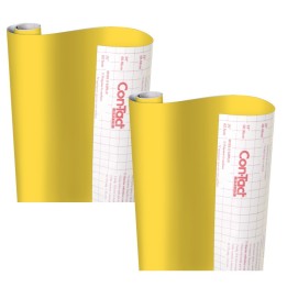 Con-Tact® Brand Creative Covering™ Adhesive Covering, Yellow, 18" x 16 ft, Pack of 2