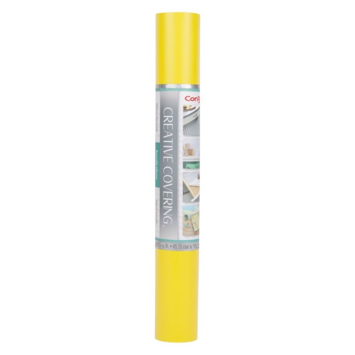 Con-Tact® Brand Creative Covering™ Adhesive Covering, Yellow, 18" x 50 ft